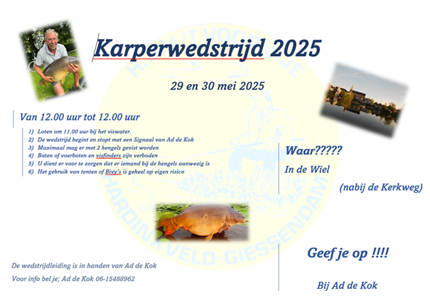 Karper wedstrijd 2025